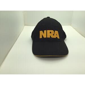 NRA Embroidered With Flag Hat Adjustable Ball Cap